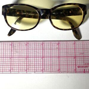 Classic Vintage Square Giorgio Armani Tortoise-Look Glasses. Frame only